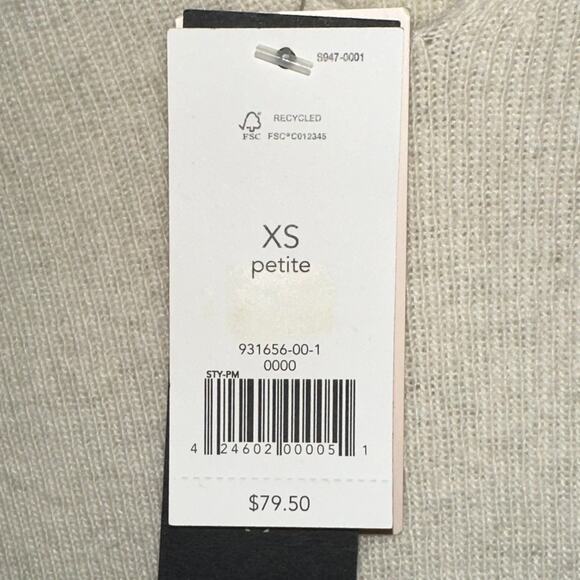 NWT Banana Republic Petite Colorblock Peplum Wool Cashmere Blend Sweater - Picture 4 of 11